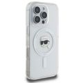 Puzdro Karl Lagerfeld pre iPhone 16 Pro 6,3" KLHMP16LHLSKIH biela Hard IML Metal Karl Head MagSafe