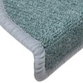 vidaXL Schodové rohože 30 ks 56x17x3 cm morsko modré polkruhové