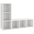 vidaXL TV skrinky 2 ks lesklé biele 107x35x37 cm drevotrieska