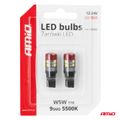 LED žiarovky CANBUS T10 W5W 9 SMD 3030 Biele 12V 24V AMiO-04242