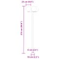 vidaXL Vonkajšie stojace lampy 2ks strieborné 215cm nehrdzavejúca oceľ