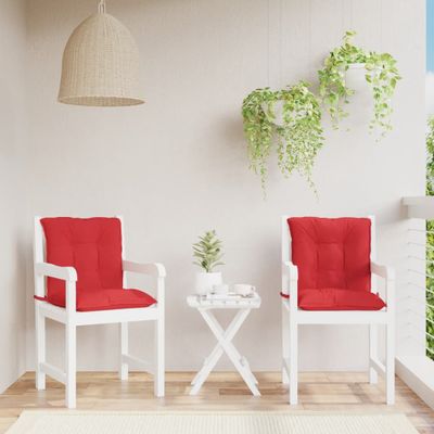 vidaXL Podložky na záhradné stoličky, nízke operadlo 2 ks 100x50x7 cm