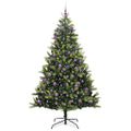 vidaXL Umelý skladací vianočný stromček 300 LED diód Zelená 240 cm