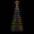 vidaXL LED vianočný stromček s hrotmi 220 LED farebné 180 cm