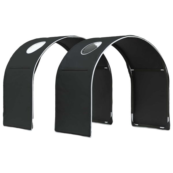 vidaXL Tunelová posteľ 2 pcs Čierna 211 x 52,5 x 2 cm Polyester