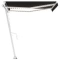 vidaXL Automatická markíza, LED a senzor vetra 300x250 cm, antracitová