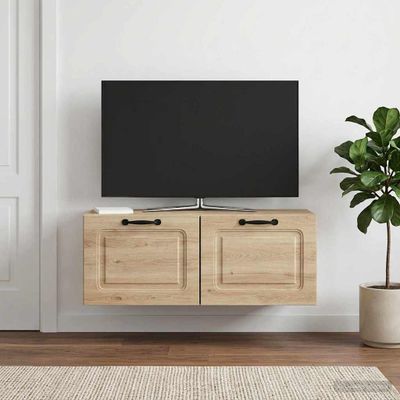 vidaXL Nástenná TV skrinka Nástenný Betónovo sivá 78,5 x 31 x 30 cm