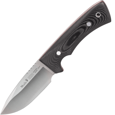 Muela Rhino 9M univerzálny nôž 9 cm, čierna, Micarta, kožené puzdro