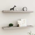 vidaXL Terasové nástenné police 2 ks betónovo sivé 80x15x4 cm MDF