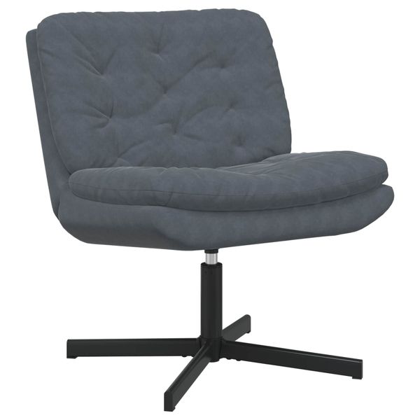 vidaXL Otočné relaxačné kreslo Tmavo šedá 63 x 75 x 76 cm Zamat