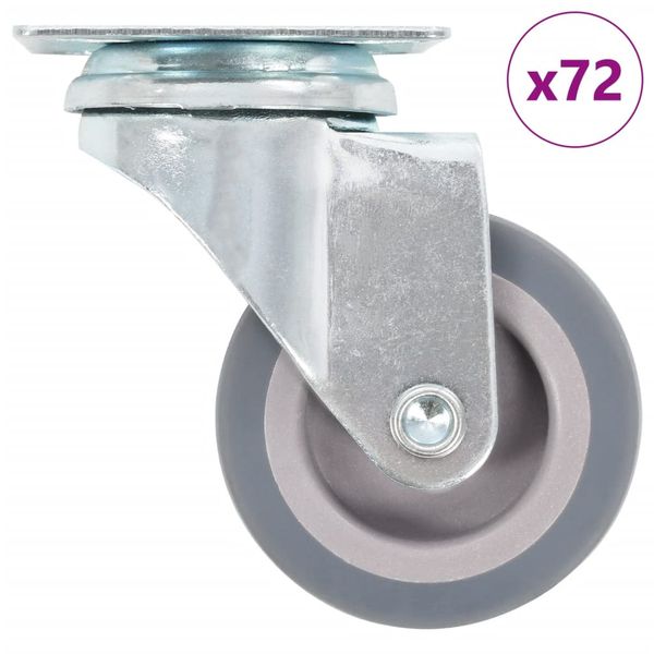 vidaXL Otočné kolieska 72 ks, 50 mm