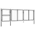 vidaXL Záhradná brána z ocele 400x125 cm antracitová