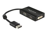 Nástroj na prevod videa - DisplayPort - DVI, HDMI, VGA - čierna