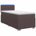 vidaXL Posteľ boxspring s matracom Tmavohnedá 90 x 200 cm Látka