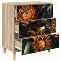 vidaXL Příborník LOCHEM Oranžový vzor 66 x 36,5 x 75 cm Sonoma