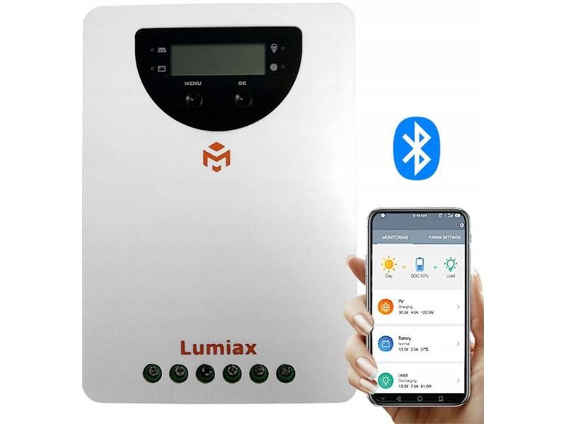 Solárny regulátor MPPT Lumiax MC4010BT, 12-24V/40A, bluetooth