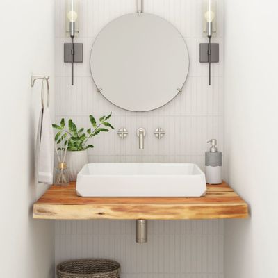 vidaXL Kúpeľňová doska 80x60x2,5 cm obdĺžniková akáciový masív