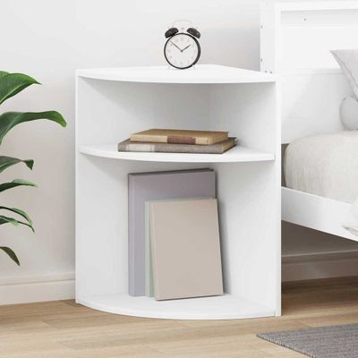 vidaXL Koncový stôl Biela 39,7 x 39,7 x 60 cm Kompozitné drevo