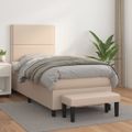 vidaXL Boxspring posteľ s matracom kapučínová 100x200 cm umelá koža