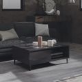 vidaXL Konferenčný stolík, lesklý sivý 90x60x35 cm, kompozitné drevo