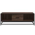 vidaXL Konferenčný stolík hnedý dub 100x57x35 cm kompozit. drevo a kov