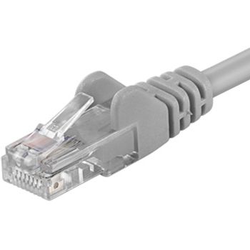 PremiumCord Patch kábel UTP RJ45-RJ45 level 5e 0.5m sivá