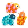 Koláže z brmbolcov Bodkované zvieratká