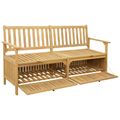 vidaXL Úložná lavička 2 -Seater 148 x 63 x 84 cm Masívna akácia