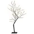 vidaXL Vianočný stromček 128 LED teplé biele svetlo kvety čerešne 120 cm