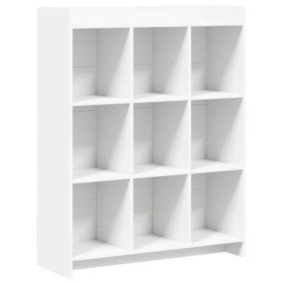 vidaXL Knižnica Biela 87,5 x 30 x 111 cm Kompozitné drevo