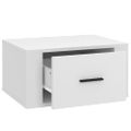 vidaXL Nástenné nočné stolíky 2 ks biele 50x36x25 cm