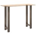 vidaXL Nohy barového stola, prírodná oceľ, 2 ks, 50 x (100-101) cm, oceľ