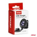 Nabíjačka do auta 2x USB 3.1A 12/24V vodotesná AMiO-04216