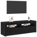 vidaXL TV skrinka 120 x 35 x 40 cm Čierny dub Kompozitné drevo