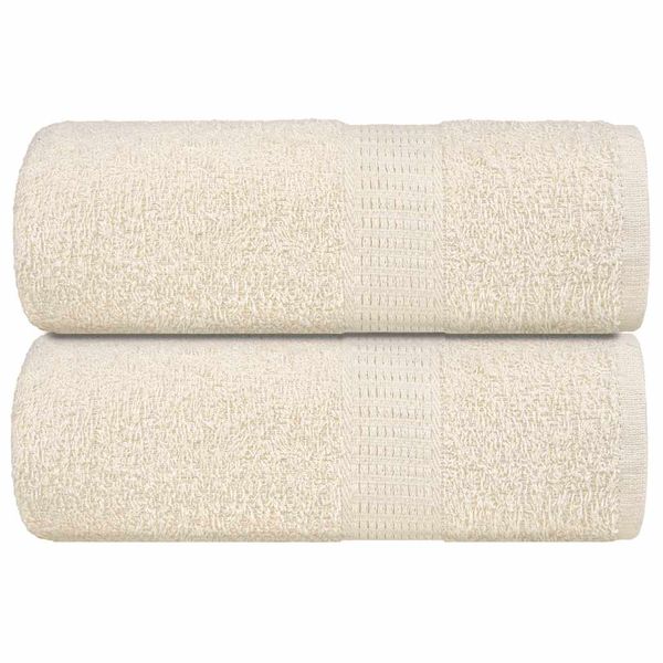 vidaXL Uteráky pre hostí FROGN 2 ks krémové 30x50 cm 360 g/m²