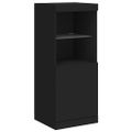 vidaXL Komoda s LED svetlami čierna 41x37x100 cm