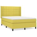 vidaXL Boxspring posteľ s matracom zelená 140x190 cm látka