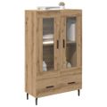 vidaXL Highboard Remeselný dub 69,5 x 31 x 115 cm Kompozitné drevo