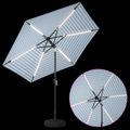 vidaXL Záhradný slnečník s LED svetlami a základňou 270 x 270 cm