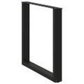 vidaXL Nohy k jedálenskému stolu v tvare U, 3 ks, čierne, 80 x (72-73) cm, oceľové