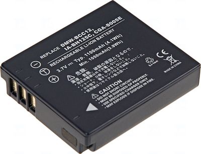 Batéria T6 power Samsung IA-BH125C, CGA-S005, D-Li106, DB-60, DB-65, DMW-BCC12, NP-70, 1100mAh