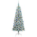 vidaXL Umelý Sklápací Vianočný Stromček 300 LED Zelená a biela 180 cm
