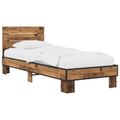 vidaXL Rám postele s čelom Staré drevo 80 x 200 cm Kompozitné drevo