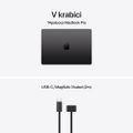 CTO Apple MacBook Pro 14" / M5 MAX / 18C CPU / 40C GPU / 64GB RAM / 4TB SSD / CZ / Nanotextura / vesmírně černý Notebook, M5 Max, 18C CPU, 40C GPU, 64GB RAM, 4TB SSD, 14.2" Liquid Retina XDR, nanotextura, Thunderbolt 5, Wi-Fi 7, vesmírne cer