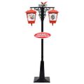 vidaXL Vianočná pouličná lampa so Santom čierno-červená 81x40x188 cm PVC