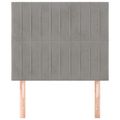 vidaXL Čelo postele svetlosivé 80x5x118/128 cm zamatové