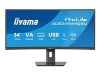 LED monitor - zakrivený - 34" - 3440 x 1440 UWQHD @ 120 Hz - VA - 350 cd/m² - 3000:1 - 0,4 ms - HDMI, DisplayPort, USB-C - reproduktory - matná čerň