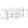 vidaXL TV skrinka Čierna a zlatá 105 x 33 x 46 cm Kompozitné drevo