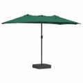 vidaXL Záhradný slnečník Zelená 385 x 209 x 244 cm Polyester a oceľ