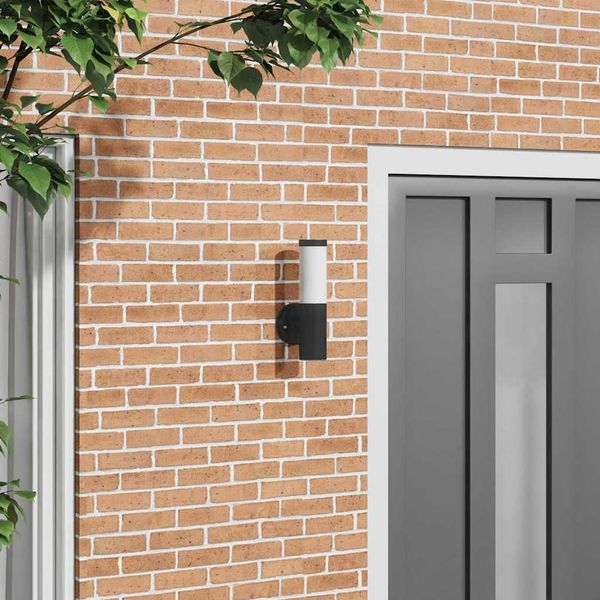 vidaXL Exteriérové nástenné svietidlo Čierna 15 x 7,5 x 33 cm